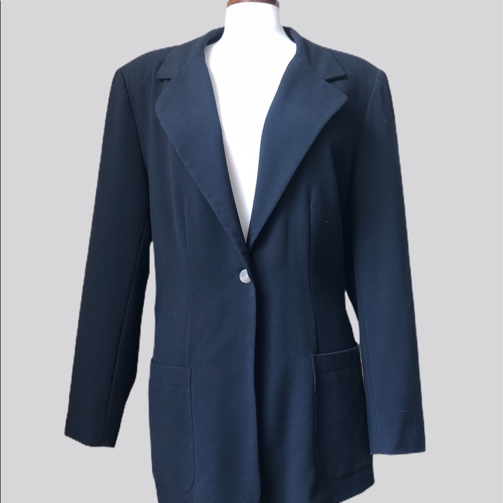 Plus size black Outline blazer